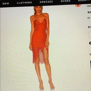 Lovers + friends red lace dress
